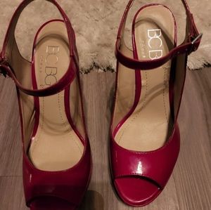 BCBG RED CHILI COLOR HIGH HEEL - SIZE 8